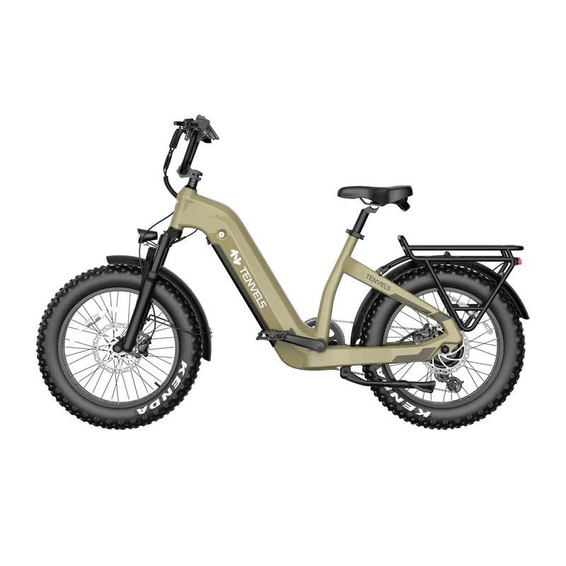Beige electric bike with 'Tern' branding on a white background